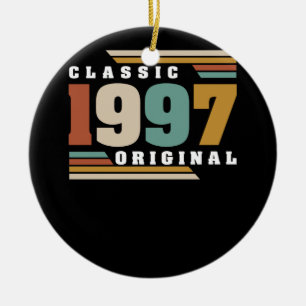 Klassiek 1997 origineel 25e verjaardag 25 jaar oud keramisch ornament