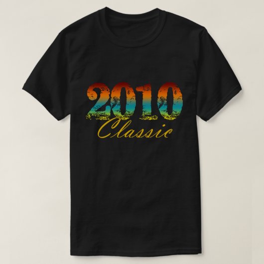 Klassiek 2010 T-shirt geboren in 2010 Birthday Gif (Design voorkant)