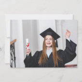 Klassiek 2 Foto Afstuderen Red en Gold Aankondiging (Achterkant)