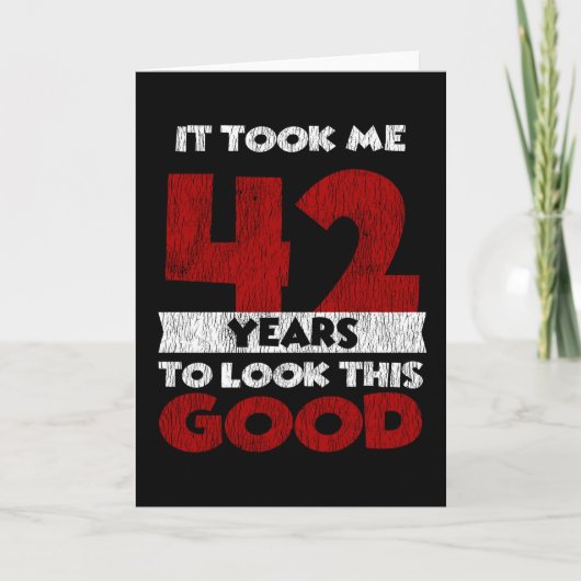 Klassiek 42 Jaar Oude Grappige 42e Verjaardag Cade Kaart (Voorkant)