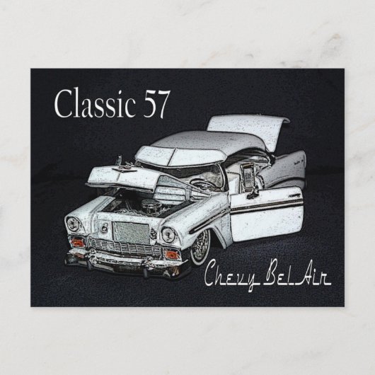 Klassiek 57 Chevy Bel Air Briefkaart (Voorkant)