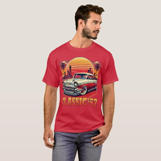 Klassiek '57 Chevy geïnspireerd T-shirt (Voorkant volledig)