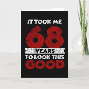 Klassiek 68 Jaar Oud Grappig 68e Verjaardagscadeau Kaart
