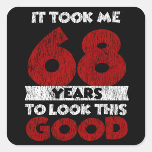 Klassiek 68 Jaar Oud Grappig 68e Verjaardagscadeau Vierkante Sticker