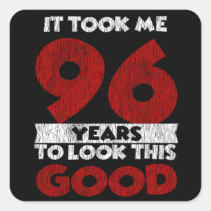 Klassiek 96 Jaar Oud Grappig 96e Verjaardagscadeau Vierkante Sticker