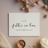 Klassiek Aan mijn schoonvader op mijn trouwdagkaar Kaart