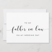 Klassiek Aan mijn schoonvader op mijn trouwdagkaar Kaart (Voorkant)
