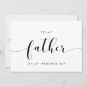 Klassiek Aan mijn vader op mijn trouwdagkaart Kaart (Voorkant)