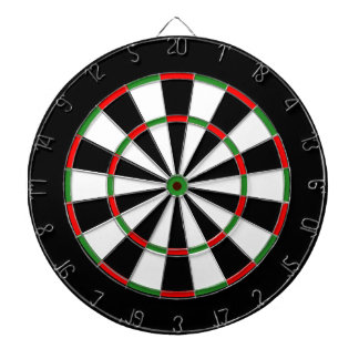 Klassiek aangepast dartbord - Rood & Groen Standaa
