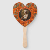 Klassiek aangepaste Lelie Bloemenfeestje Handwaaier (Achterkant)