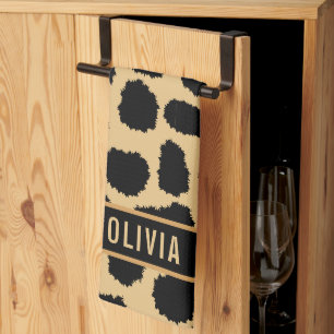 Klassiek aangepaste naam Cheetah Dierenprint Patro Theedoek