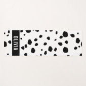 Klassiek aangepaste naam Dalmatiër dierenprint pat Yogamat (Voorkant (horizontaal))