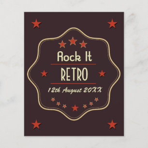 Klassiek aangepaste tekst Retro label Flyer
