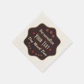 Klassiek aangepaste tekst Retro label Servet (Hoek)
