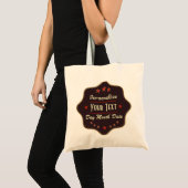 Klassiek aangepaste tekst Retro label Tote Bag (Voorkant (product))