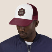 Klassiek aangepaste tekst Retro label Trucker Pet (In situ)