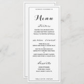 Klassiek Aanpasbaar Basis Dinermenu Menu (Voorkant / Achterkant)