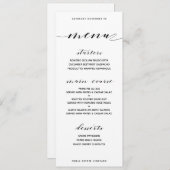 Klassiek Aanpasbaar Diner Menu (Voorkant / Achterkant)