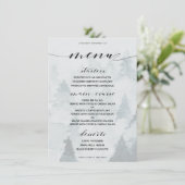 Klassiek aanpasbaar winterthema diner menu (Staand voorkant)