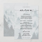 Klassiek aanpasbaar winterthema diner menu (Voorkant / Achterkant)