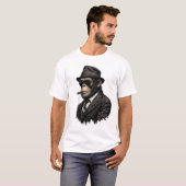 Klassiek aapkostuum T-shirt – ontwerp in vintage s (Voorkant volledig)