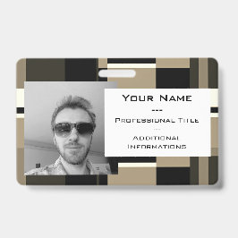 Klassiek Abstract Modern Aangepast Foto Profession Badge