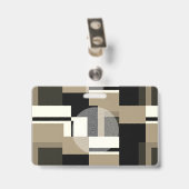 Klassiek Abstract Modern Aangepast Foto Profession Badge (Achterkant met clip)