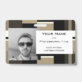 Klassiek Abstract Modern Aangepast Foto Profession Badge