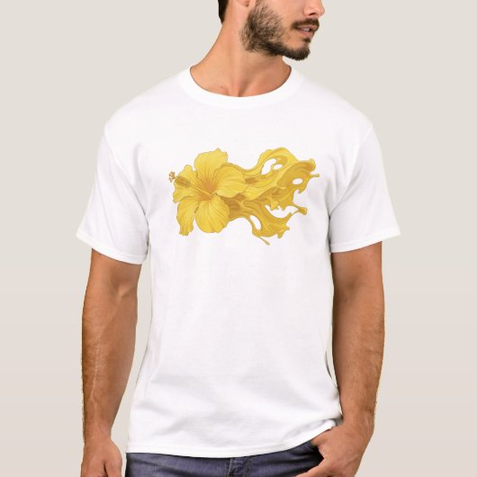 Klassiek ABSTRACTE BLOEM Designer Grafisch T-shirt (Voorkant)