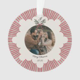 Klassiek acrylic kerstornament met foto ornament