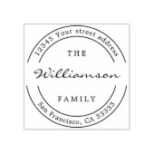 Klassiek adres familienaam rubberstempel (Afrduk)