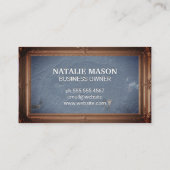 Klassiek Afbeelding Lijst | Blauwe Grunge textuur Visitekaartje (Achterkant)