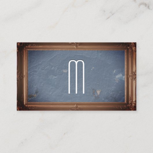 Klassiek Afbeelding Lijst | Blauwe Grunge textuur Visitekaartje (Voorkant)