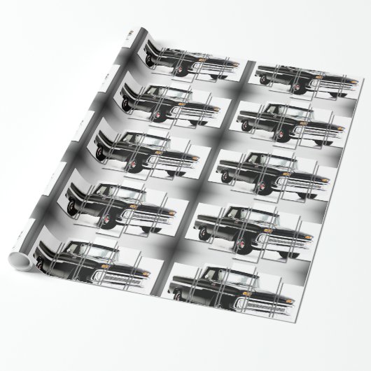 Klassiek afbeelding van auto's voor glanzend papie cadeaupapier (Uitgerold)