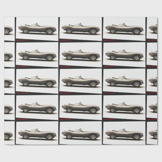 Klassiek afbeelding van auto's voor glanzend papie cadeaupapier (Vlak)