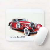 Klassiek afbeelding van de auto voor Mousepad Muismat (Met muis)