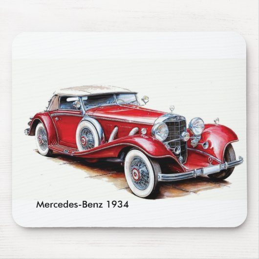 Klassiek afbeelding van de auto voor Mousepad Muismat (Voorkant)