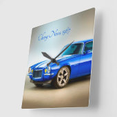 Klassiek afbeelding van de auto voor vierkant-muur vierkante klok (Hoek)