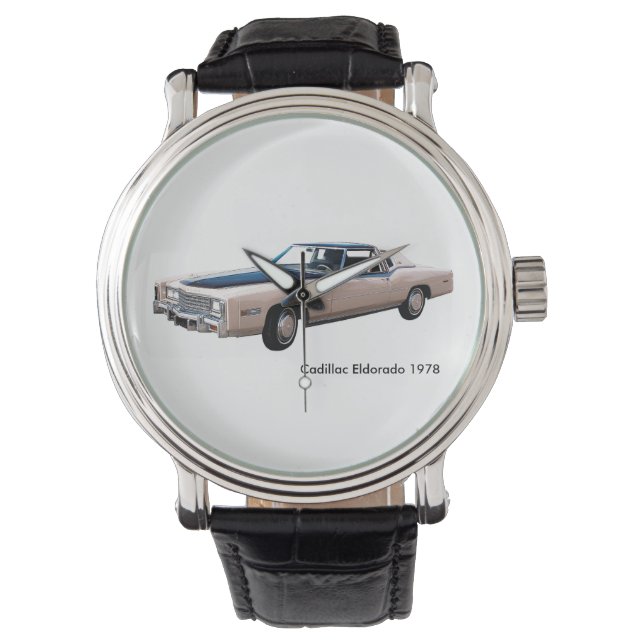 Klassiek afbeelding voor zwart--leder-horloge horloge (Voorkant)