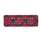 Klassiek afgeplakt kerstretour adreslabel etiket (Voorkant)