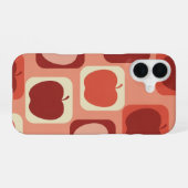 Klassiek afgerond appelpatroon iPhone 16 hoesje (Achterkant horizontaal)