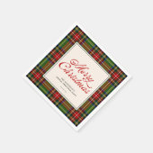 Klassiek afgespeeld retro script vrolijk kerstfees servet (Hoek)