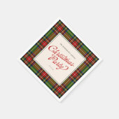 Klassiek afgespeeld retro script vrolijk kerstfees servet (Hoek)