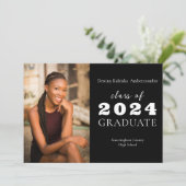 Klassiek Afgestudeerde Minimalistische Middelbare  Aankondiging (Staand voorkant)