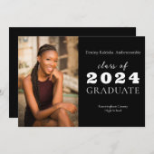 Klassiek Afgestudeerde Minimalistische Middelbare  Aankondiging (Voorkant / Achterkant)