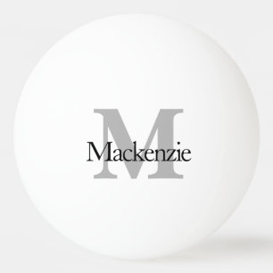 Klassiek afspelen Monogram Naam Script Chic-Init Pingpongbal