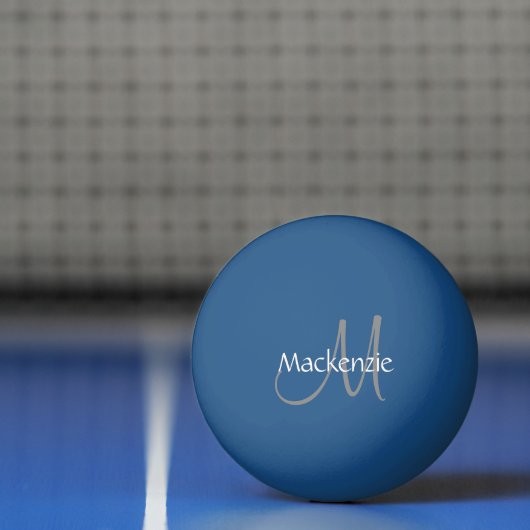 Klassiek afspelen | Monogram Naam Script Chic-Init Pingpongbal (Net)