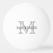 Klassiek afspelen | Monogram Naam Script Chic-Init Pingpongbal (Achterkant)