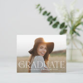 Klassiek Afstudeerder bewerkbaar Afstuderen Briefk Briefkaart (Staand voorkant)