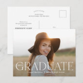 Klassiek Afstudeerder bewerkbaar Afstuderen Briefk Briefkaart (Voorkant / Achterkant)